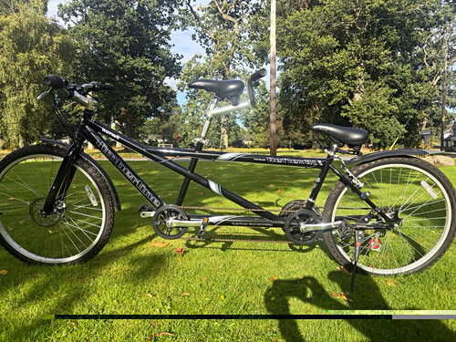 Tandem bike 26in black silver - tandem,