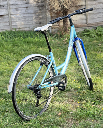 700c city bike - city, blue/white
